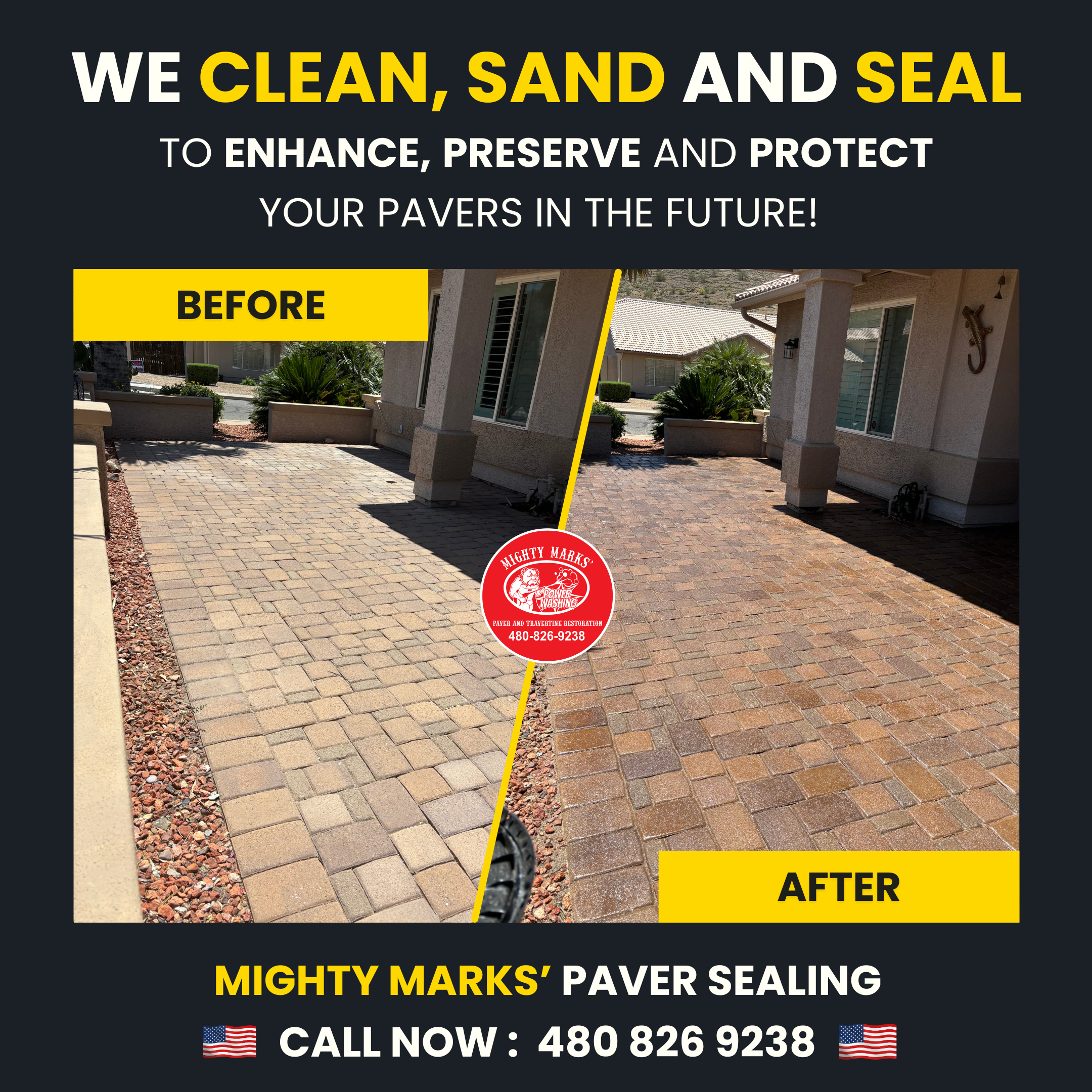 Driveway clean and seal pavers