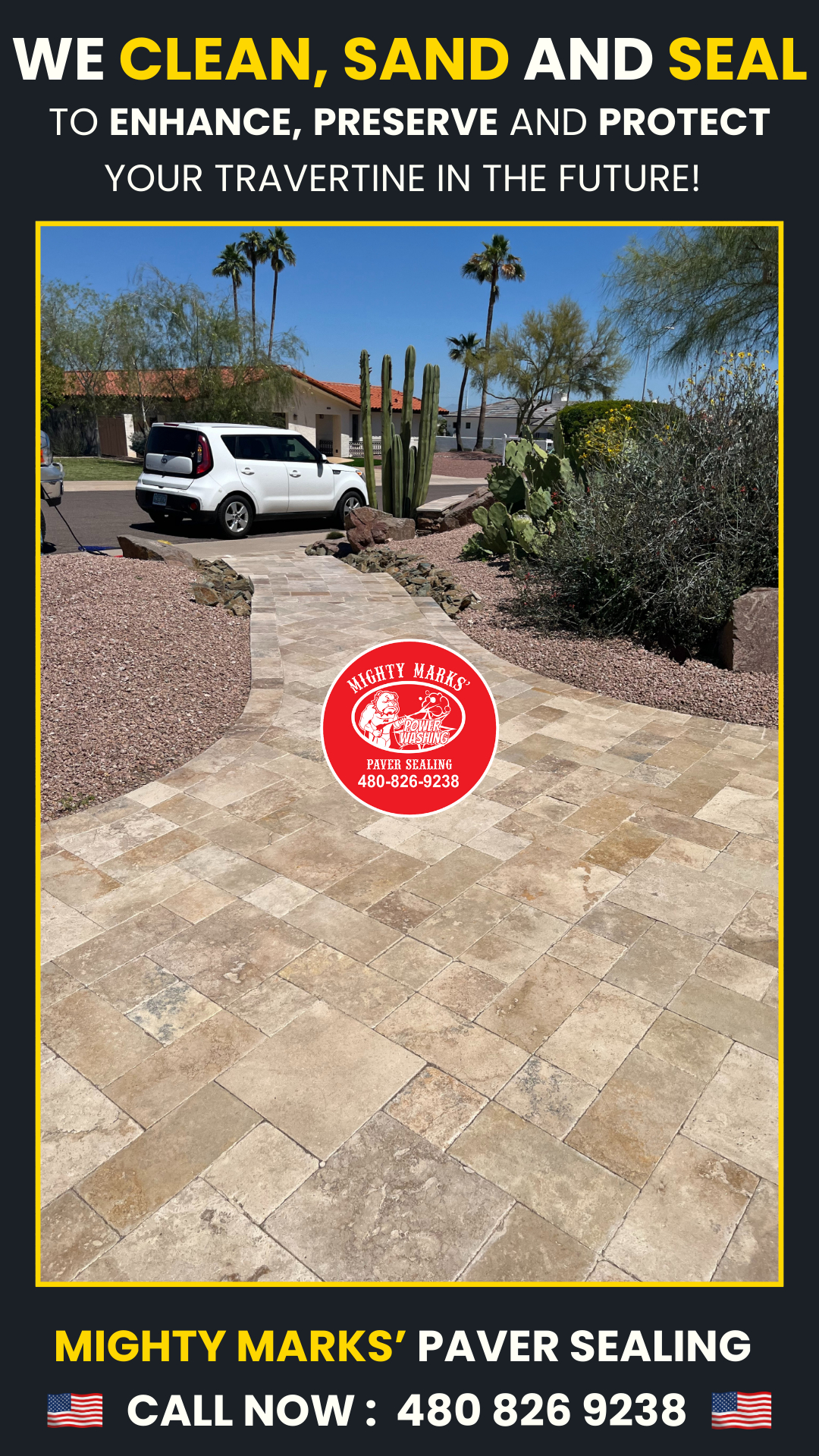 Scottsdale travertine clean and seal